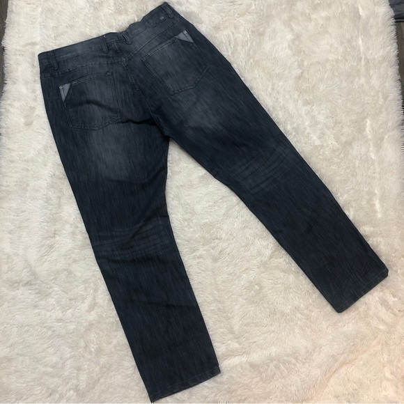 Colours by Alexander Julian Straight Denim Jeans w/ Back Pocket Details Sz 38X32 - Picture 1 of 6